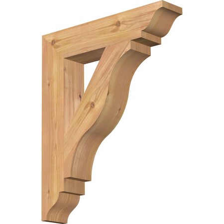 Ekena Millwork Funston Traditional Smooth Bracket, Western Red Cedar, 3 1/2"W x 18"D x 22"H BKT04X18X22FST01SWR